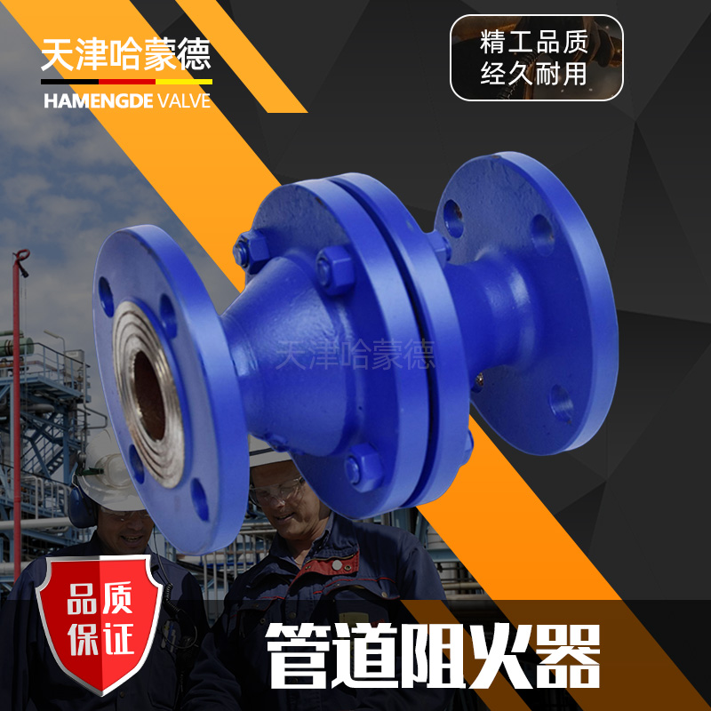 哈蒙德铸钢/不锈钢法兰防爆管道阻火装置GZW1燃气天然气石油储罐