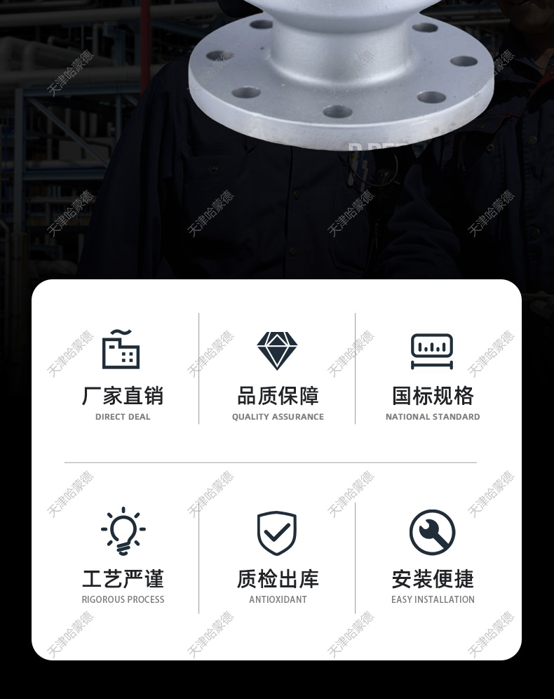 哈蒙德不锈钢法兰全天候防爆阻火呼吸阀ZFQ2罐车石油汽油阻火器.jpg