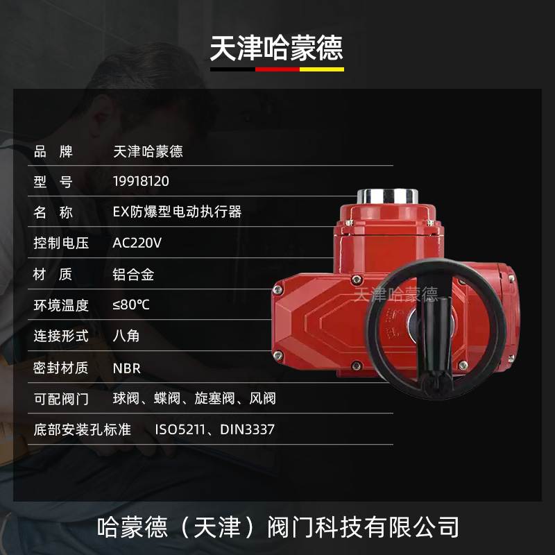 哈蒙德精小型防爆电动执行器CT6球阀蝶阀控制器防爆电动头AC220V