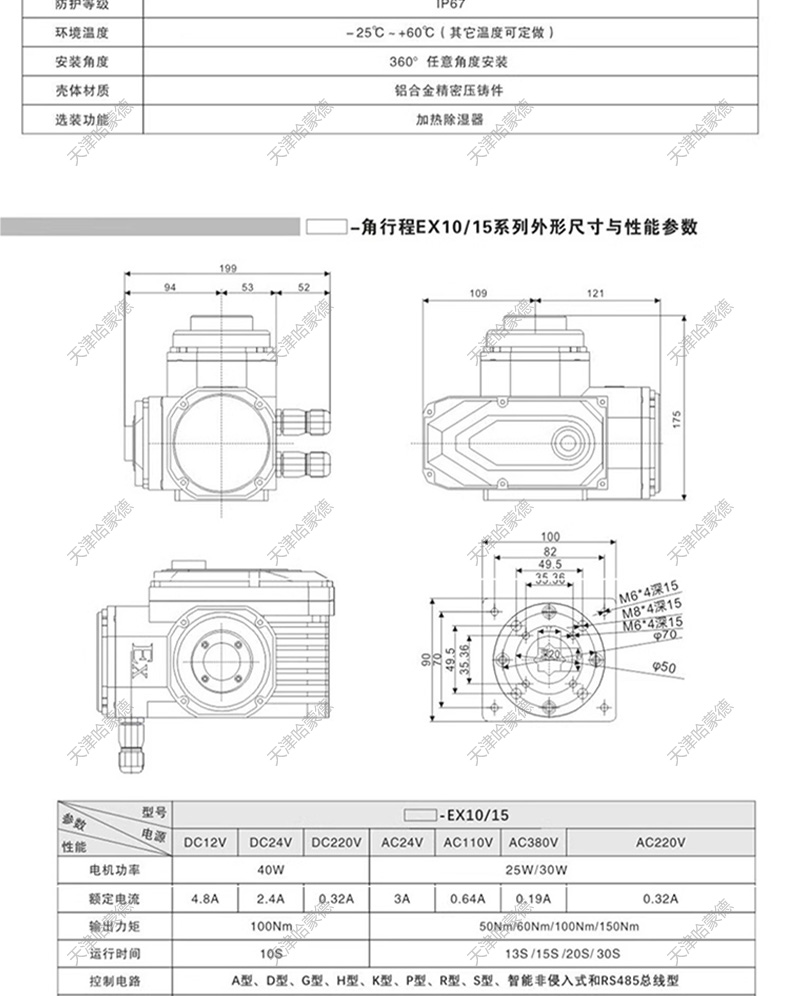哈蒙德精小型防爆电动执行器CT6球阀蝶阀控制器防爆电动头AC220V.jpg