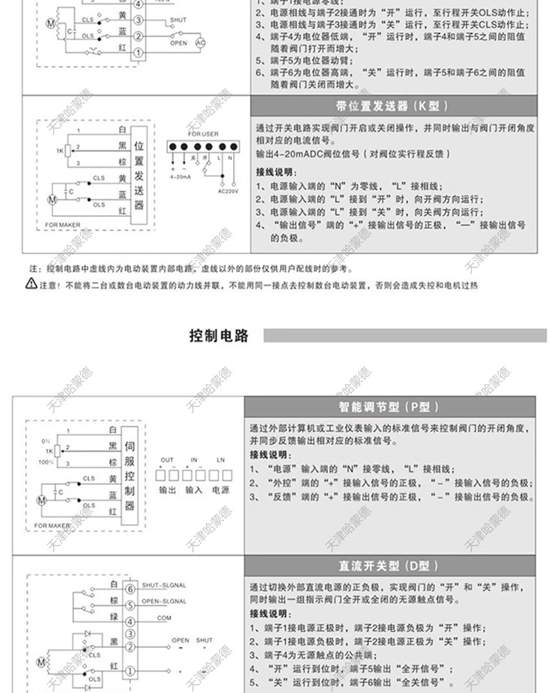 哈蒙德精小型防爆电动执行器CT6球阀蝶阀控制器防爆电动头AC220V.jpg