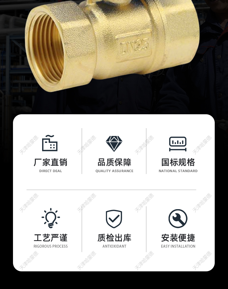 哈蒙德生产厂家DN25 1寸微型电动球阀 黄铜 二通 可做常开 排水阀.jpg