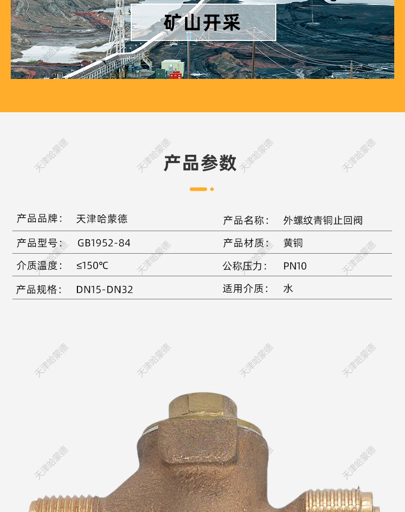 哈蒙德船用外螺纹青铜止回阀直通A型GB195284直角B型海水单向阀.jpg