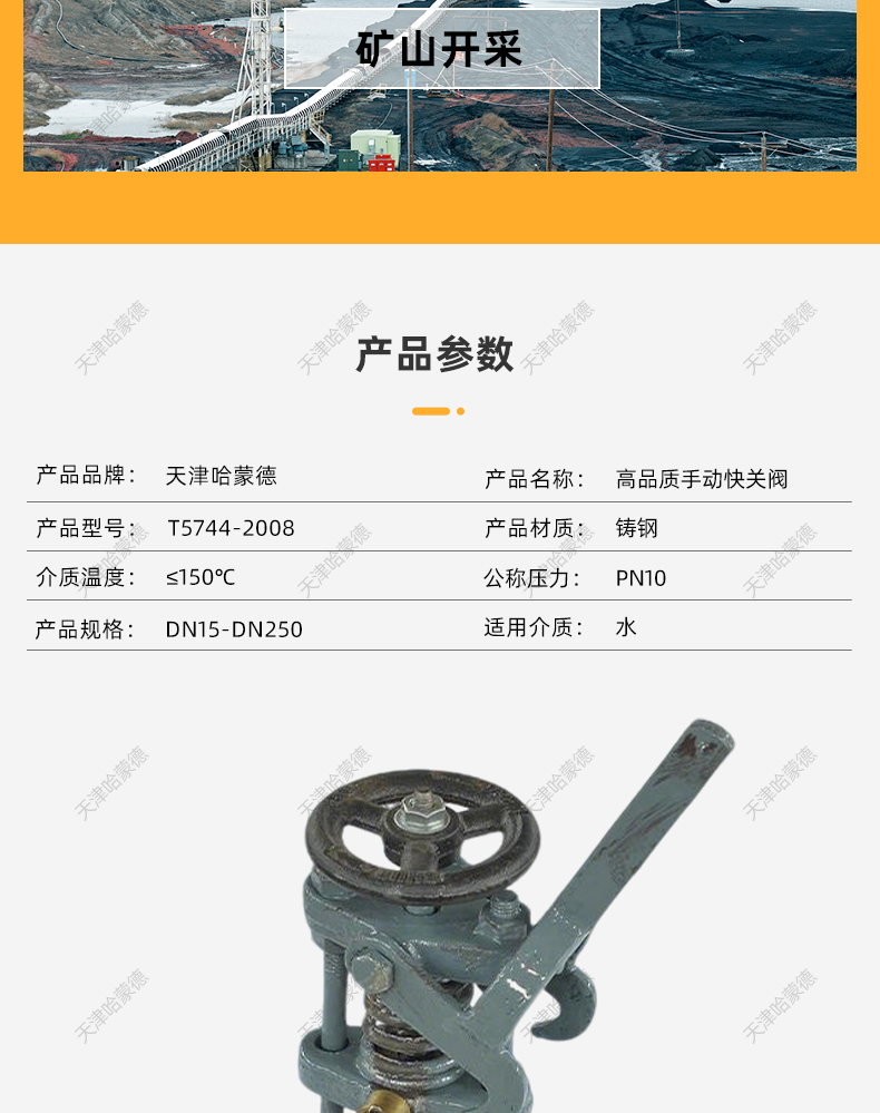 哈蒙德船用法兰铸钢速闭阀阀门手动快关阀GB/574493 CCS船检.jpg