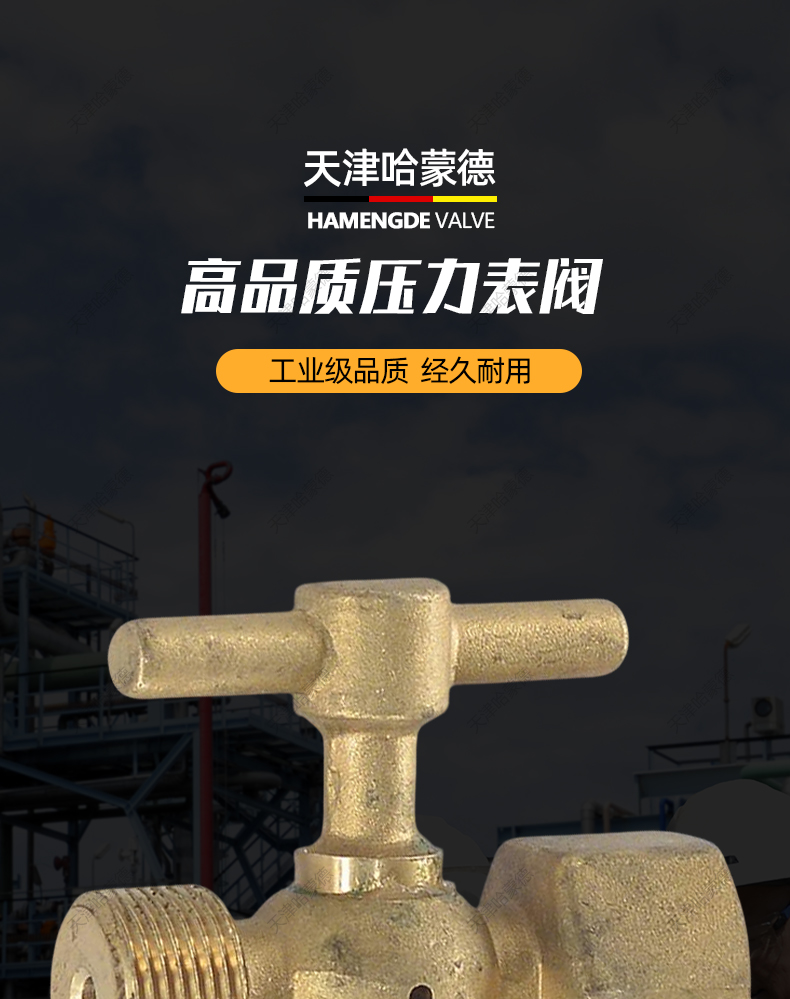 哈蒙德旋塞阀船用黄铜压力表阀门/压力表开关船用配件CB31297.jpg