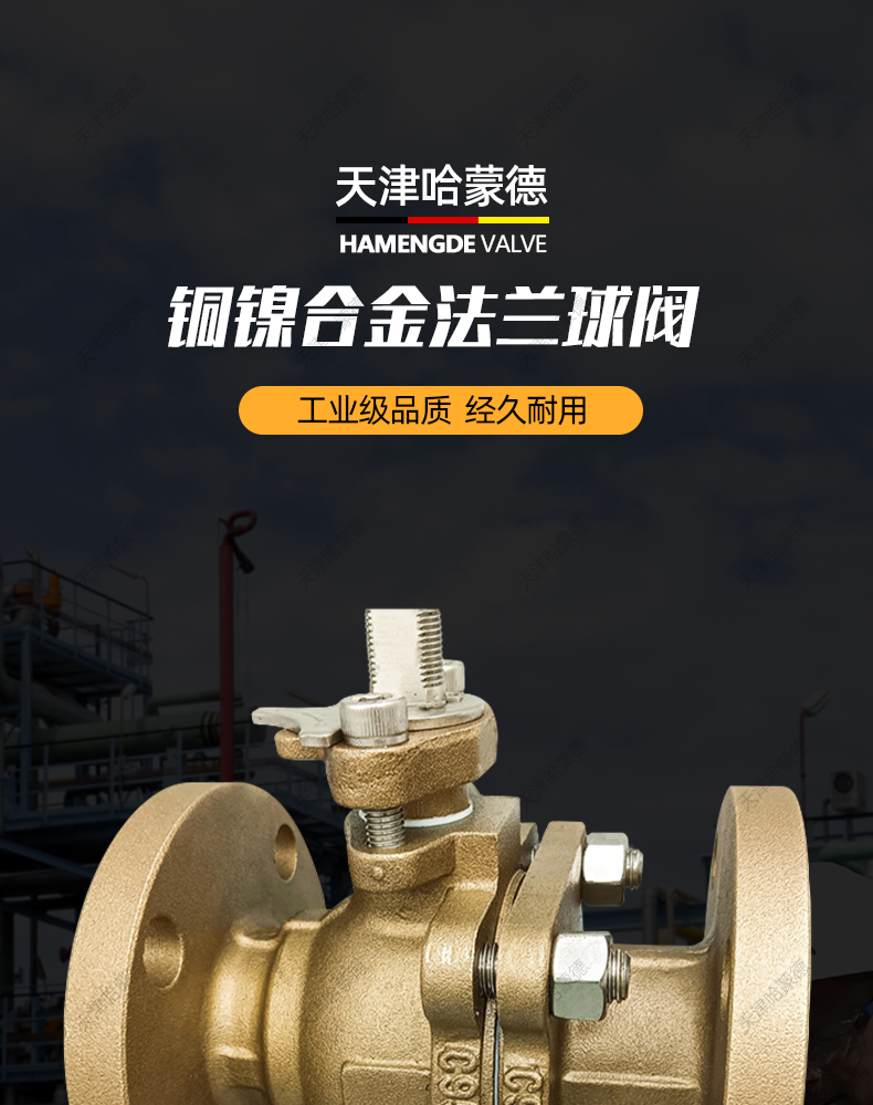 哈蒙德法兰镍铝青铜球阀船用C95800铜镍合金耐腐Q41F150/300LB.jpg