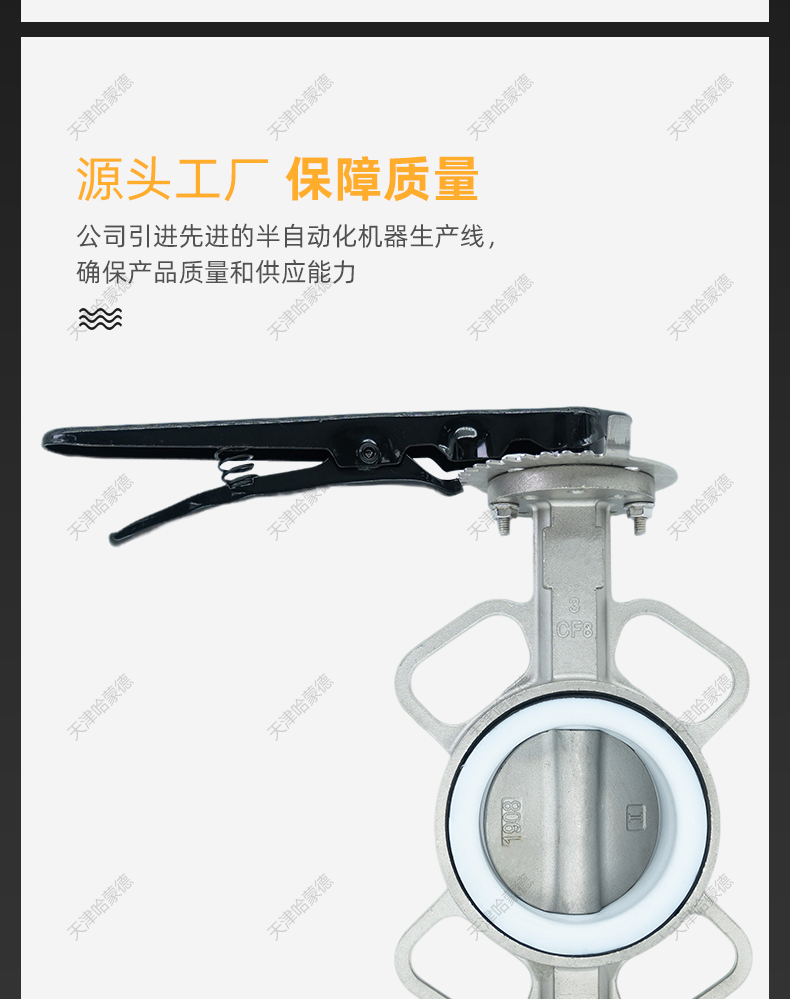 哈蒙德不锈钢304/316L手柄四氟对夹蝶阀D71F10P DN50 65 80 100.jpg