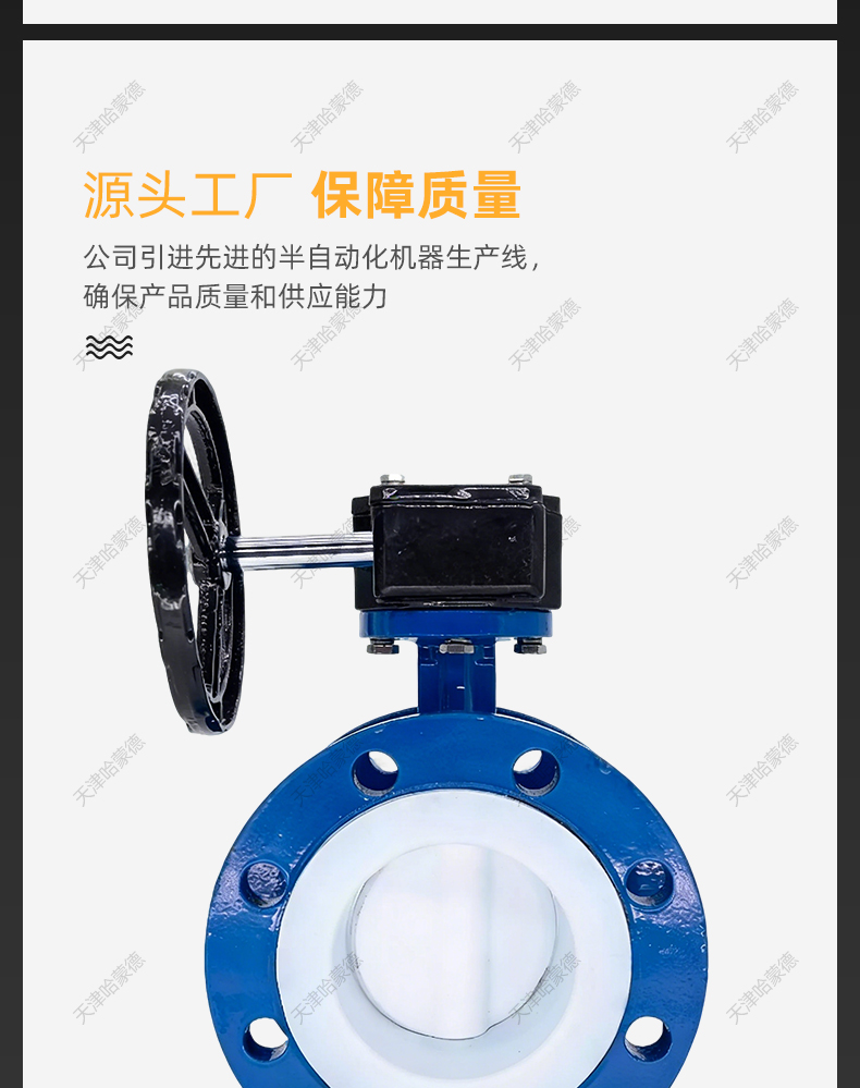 哈蒙德涡轮法兰全衬四氟蝶阀304/316L衬氟PTFE阀板D341F410/16Q.jpg
