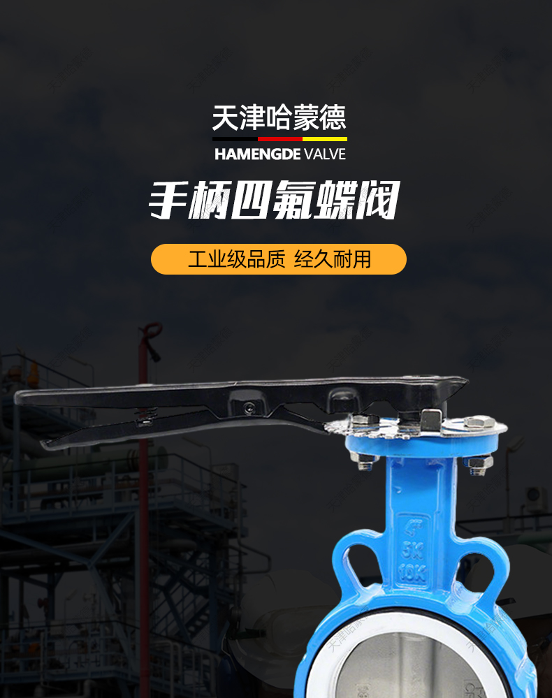 哈蒙德D71F16Q手动手柄蝶阀对夹球墨铸铁304四氟不锈钢板DN50 80.jpg