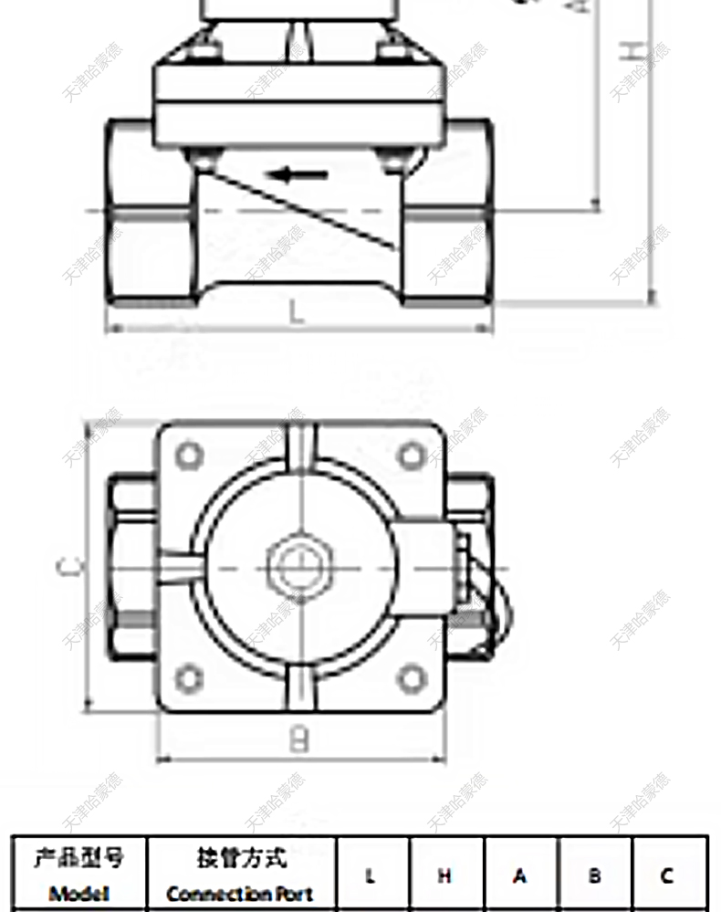 哈蒙德UPVC塑料水用电磁阀双活接内丝内螺纹承插式电动阀24V 220V.jpg