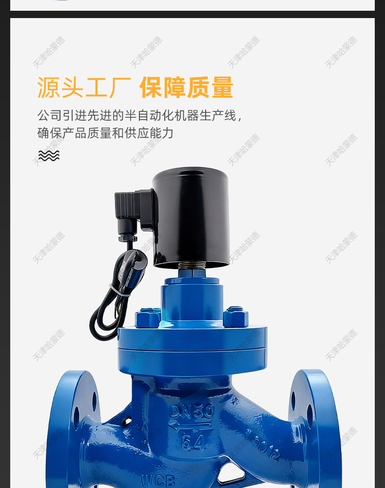 哈蒙德ZCZP高压常闭法兰高温电磁阀6.4MPa水蒸汽油开关阀DN25 40.jpg