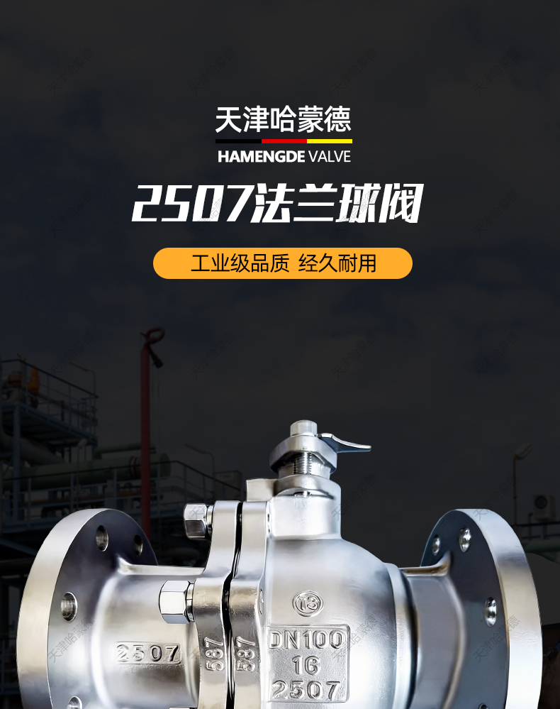 哈蒙德2507法兰球阀Q41F-16V高压双相钢特材耐腐蚀耐高温电动气动.jpg
