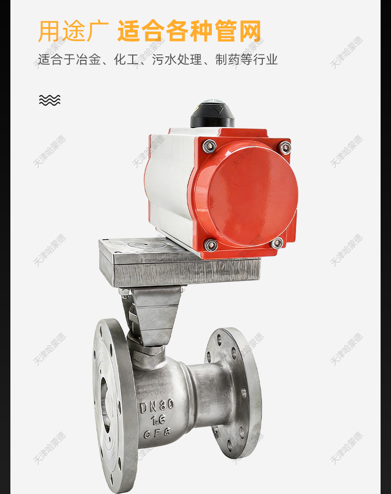哈蒙德气动法兰放料球阀FQ641F-16P 304快装常温 316卫生级放料阀.jpg
