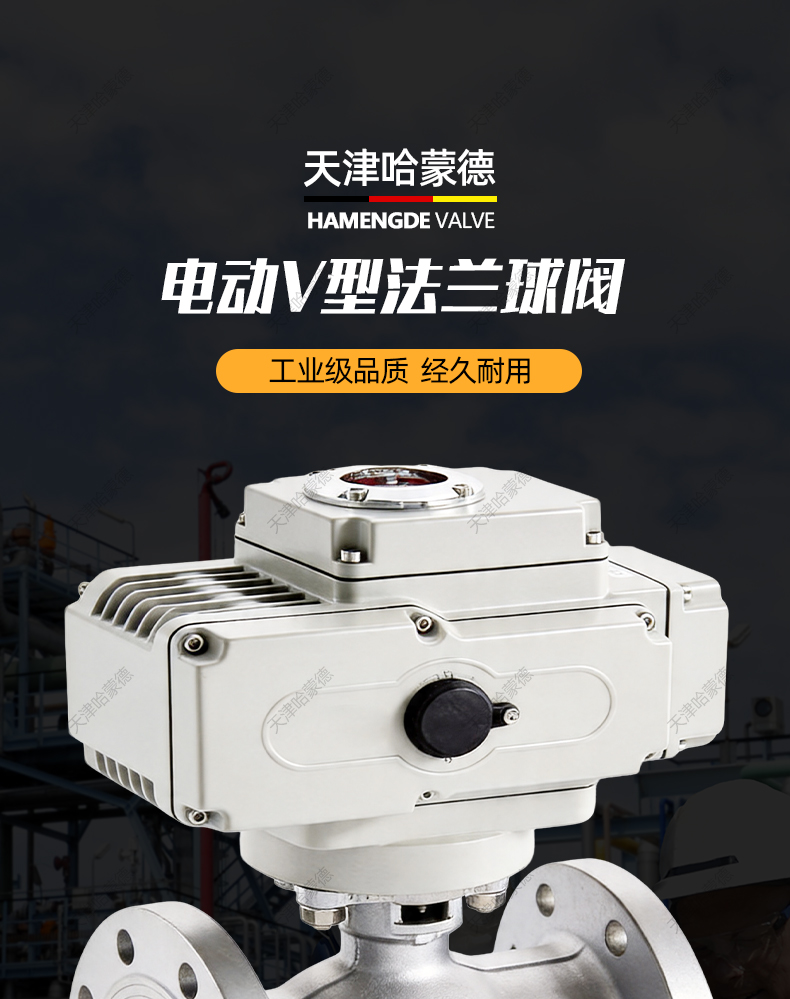 哈蒙德电动V型法兰球阀VQ947H-Y-16P-C切纸浆粉末颗粒硬密封调节.jpg