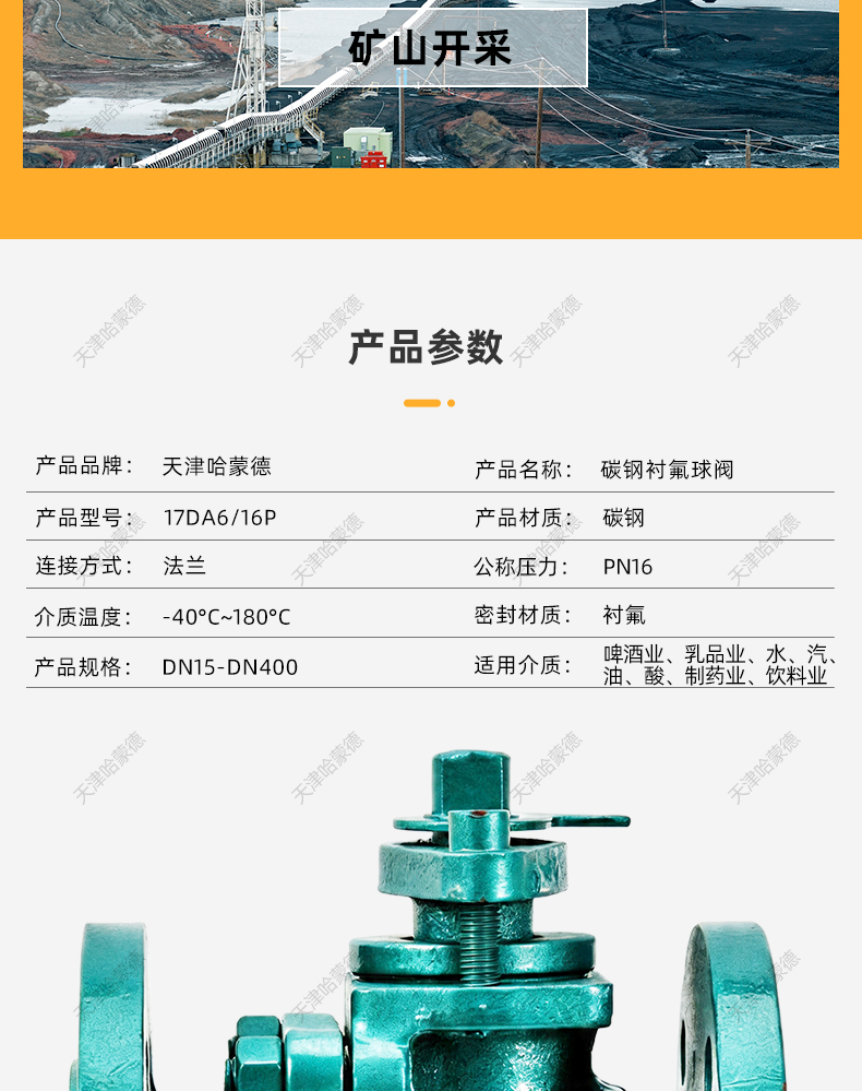 哈蒙德碳钢衬氟球阀Q41F46-16C耐酸碱铸钢碳钢法兰全衬氟球阀门.jpg