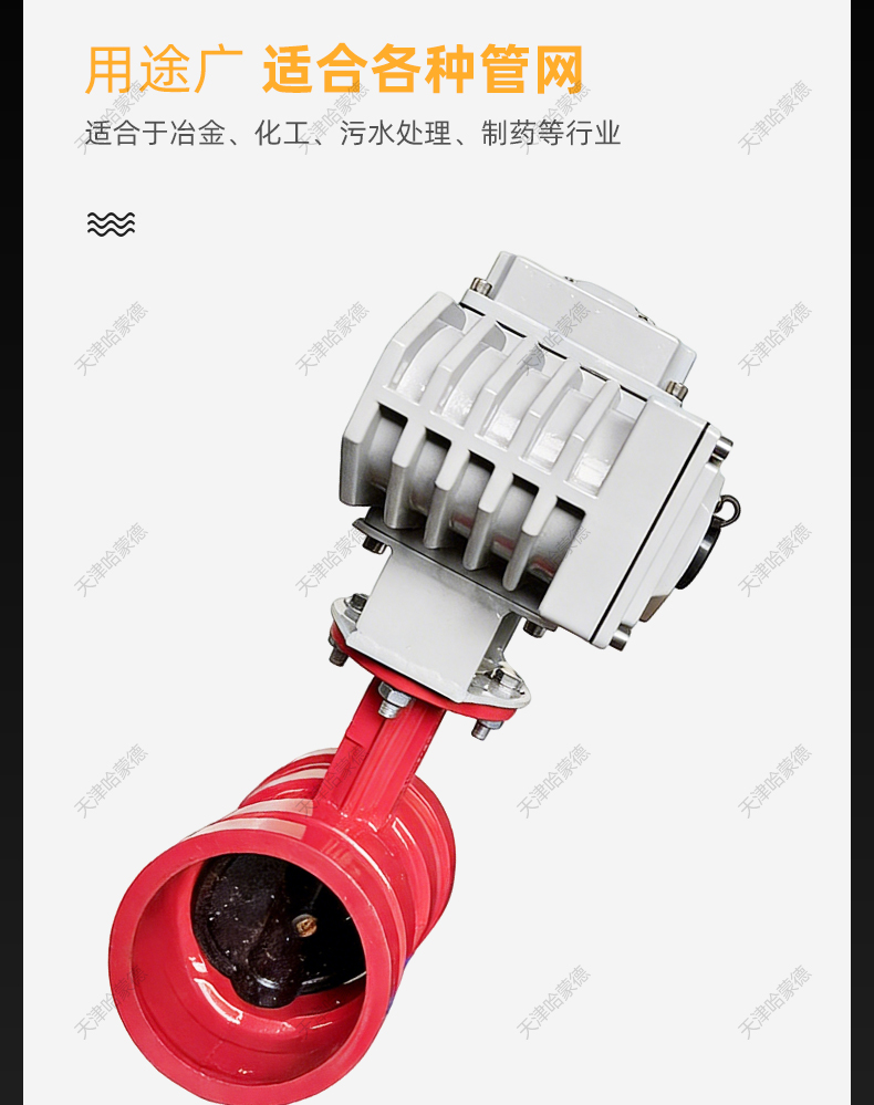 哈蒙德电动沟槽蝶阀D981X-16Q消防卡箍式切断阀DN50DN65 80 100.jpg