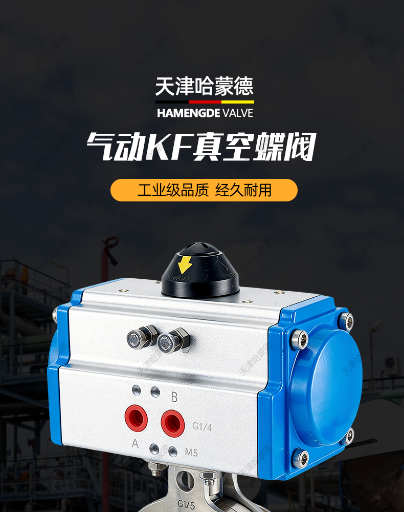 哈蒙德气动KF真空蝶阀D681X-10P快装304不锈钢蝶阀防腐防锈卫生级.jpg