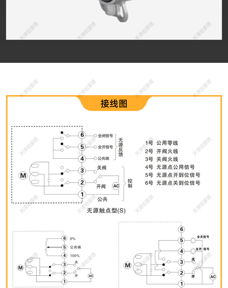 哈蒙德D971X-16P软密封橡胶304不锈钢对夹式电动蝶阀220V开关阀.jpg