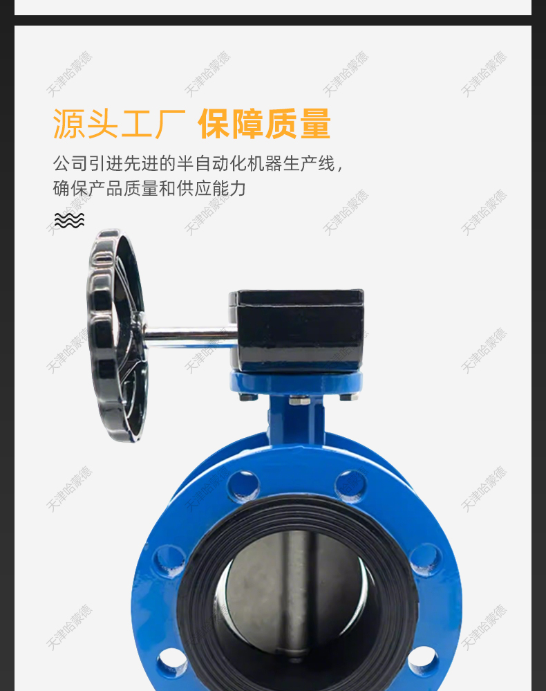 哈蒙德国标涡轮法兰式蝶阀软密封手动蝶阀304阀板D341XP-10-16Q.jpg