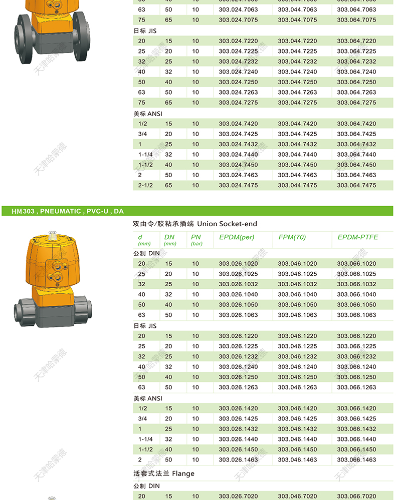 哈蒙德KOSCN MV303气动UPVC法兰隔膜阀pvc DN15 20 25 32 40.jpg