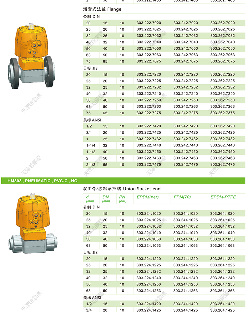 哈蒙德KOSCN MV303PPH气动隔膜阀常闭双由令热熔阀DN32 15 20 25.jpg